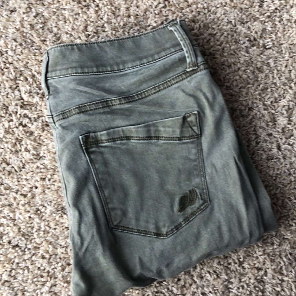 Army green express jeans